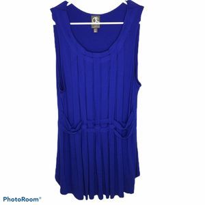 Anthro One September Avant Woven and Pleated Top